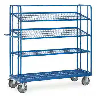 Etagewagen met draadgaas