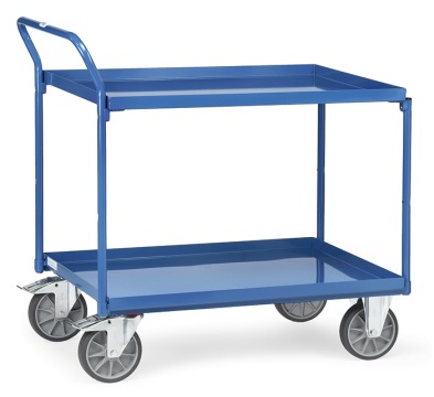 Tafelwagen met 1 stalen etage.