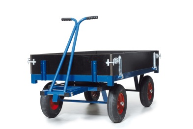 Handtrekwagen met zijborden