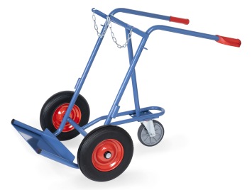 Flessenwagen 2x 40/50 Liter met steunwiel massief