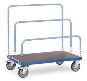 platenwagen met verplaatsbare beugels